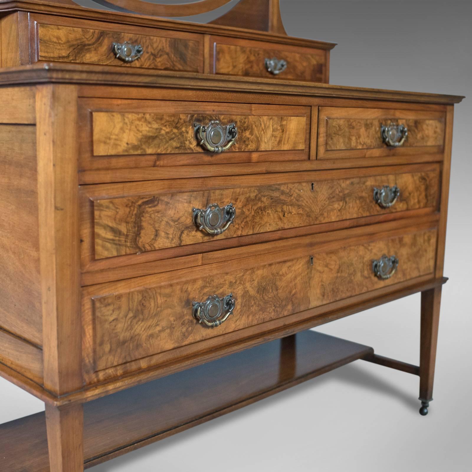Antique Dressing Table, Edwardian Vanity Chest of Drawers, English, circa 1910 1