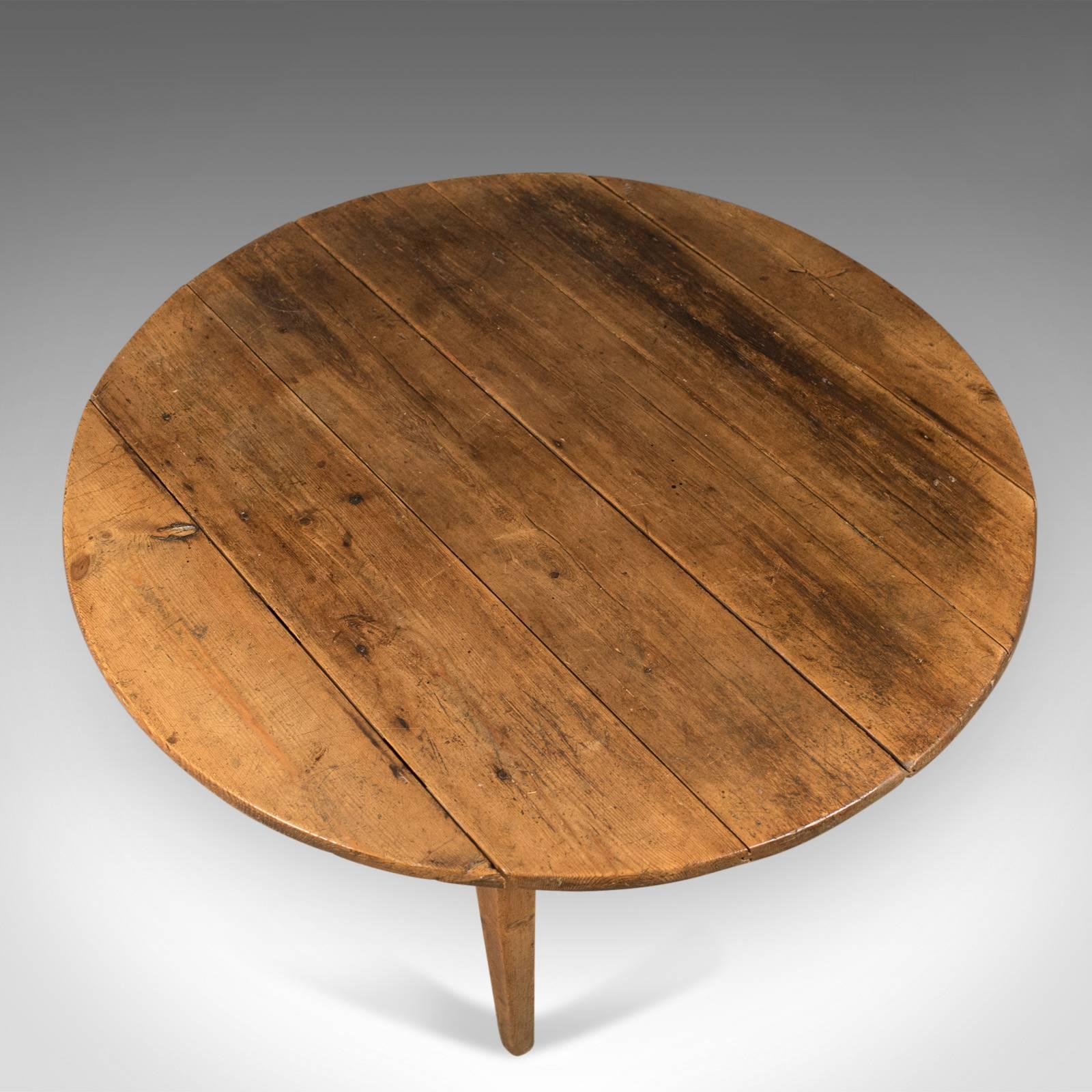 19th Century Four, Broad Plank Top with Pleasing Rounded Edge