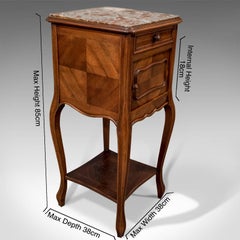 Antique French Pot Cupboard Night Stand Bedside Side Cabinet Mahogany circa 1900