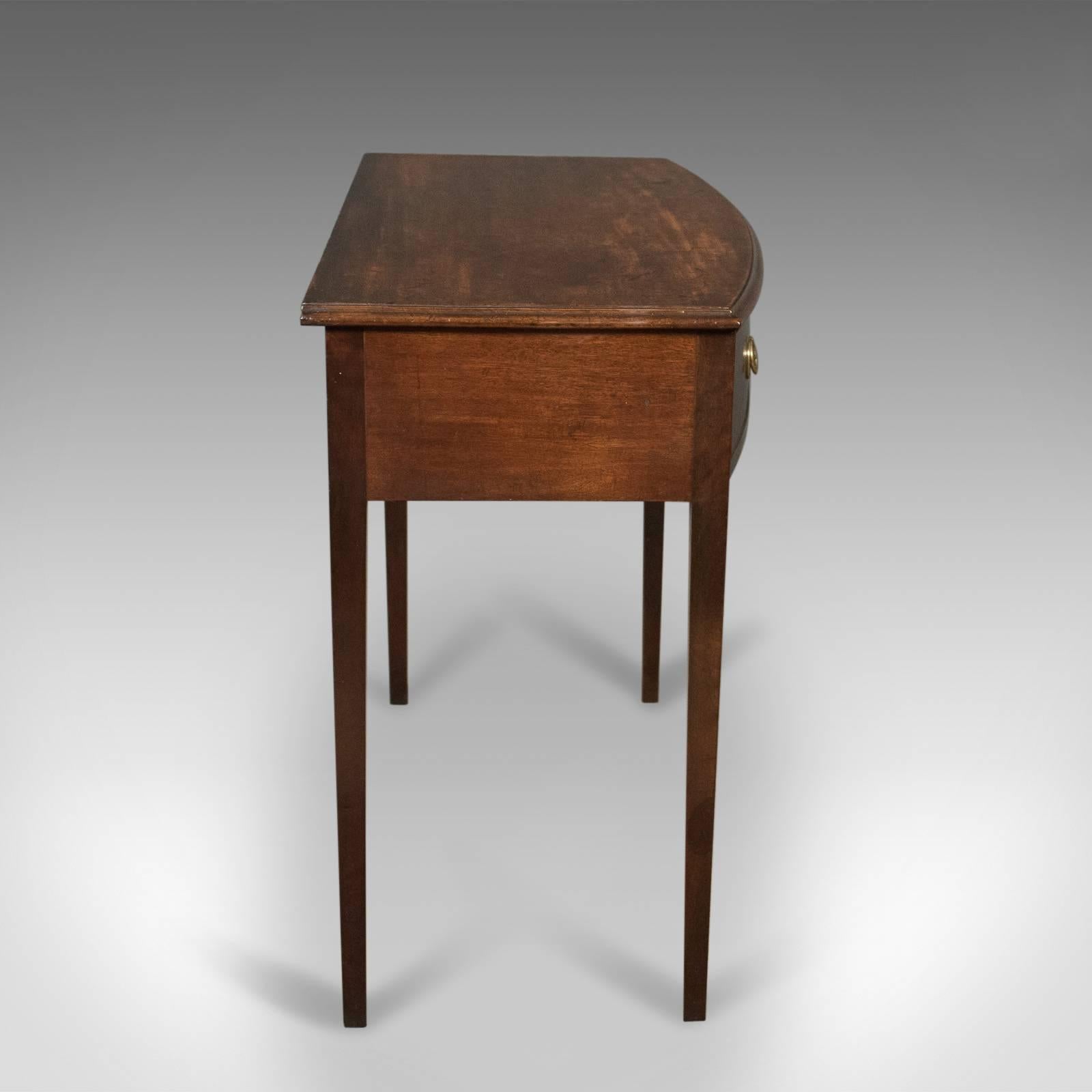 Georgian Antique Side Table, Mahogany, Bow Fronted, English, George III, circa 1770