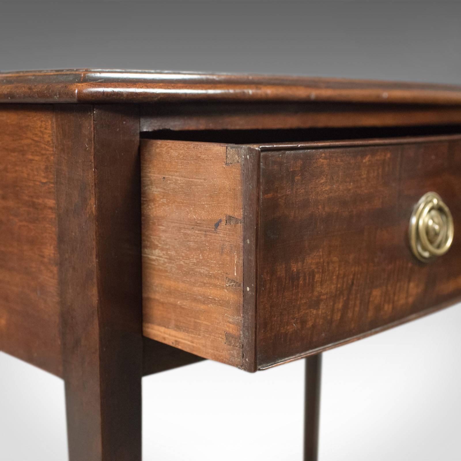 18th Century and Earlier Antique Side Table, Mahogany, Bow Fronted, English, George III, circa 1770
