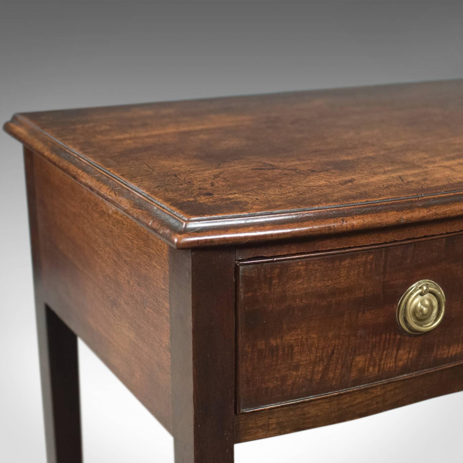 Antique Side Table, Mahogany, Bow Fronted, English, George III, circa 1770 2
