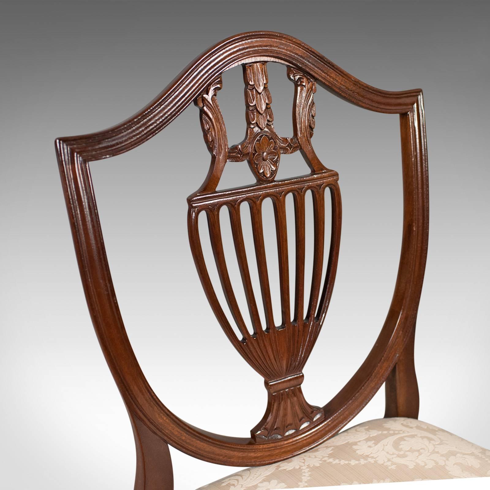 Mahogany Pair of Side Chairs, Late 20th Century, Harrods After Hepplewhite