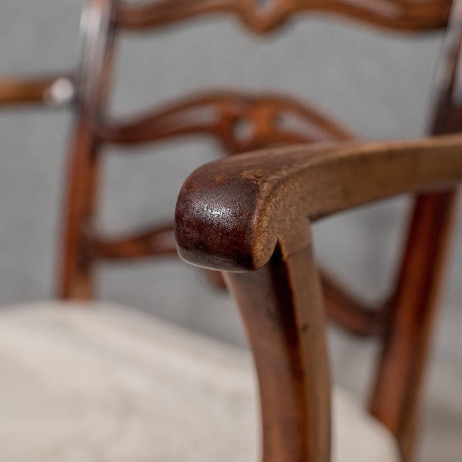 Antique Carver Elbow Armchair Mahogany Irish Chippendale Georgian, circa 1800 5