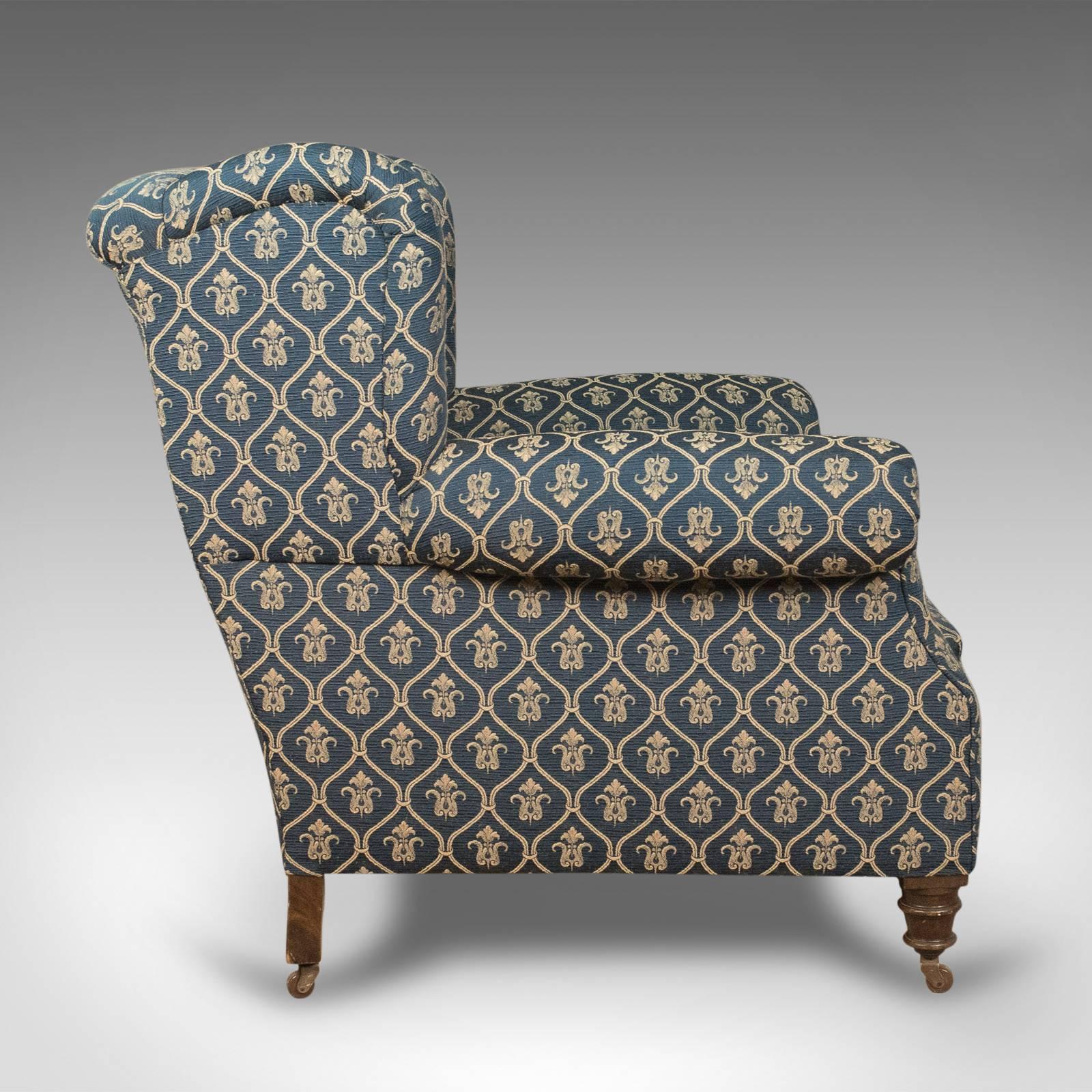 20th Century Antique Armchair, Edwardian English Club Chair, circa 1910