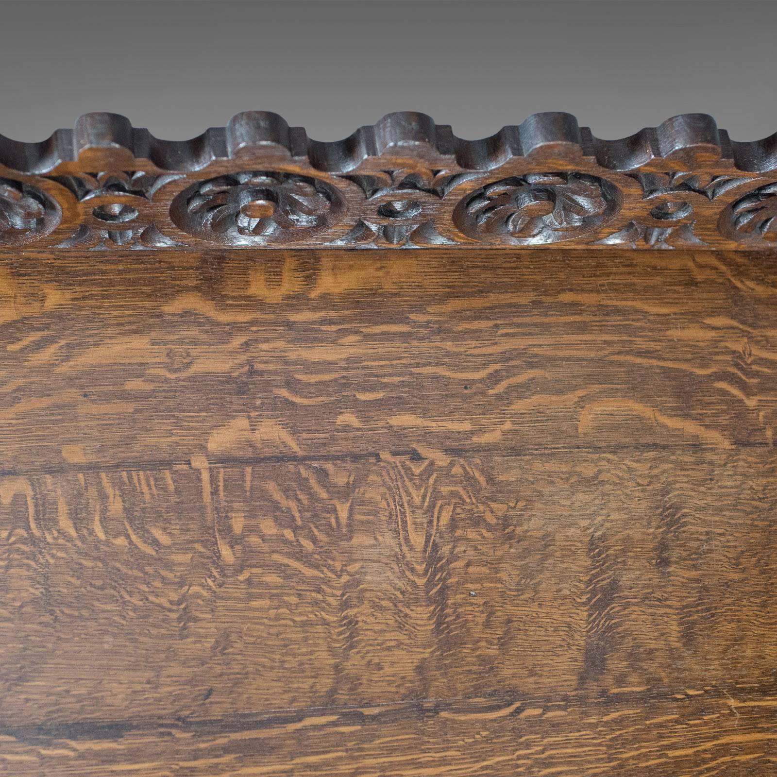 Antique Console Table, 19th Century Scottish Carved Oak In Excellent Condition In Hele, Devon, GB