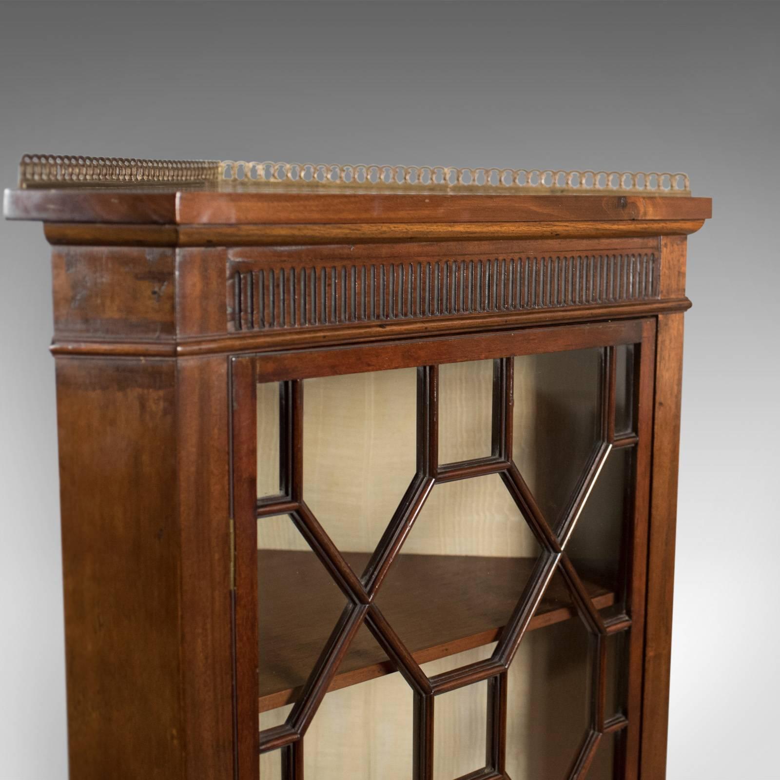 Edwardian Antique Glazed Display Corner Cabinet, English, circa 1910 1