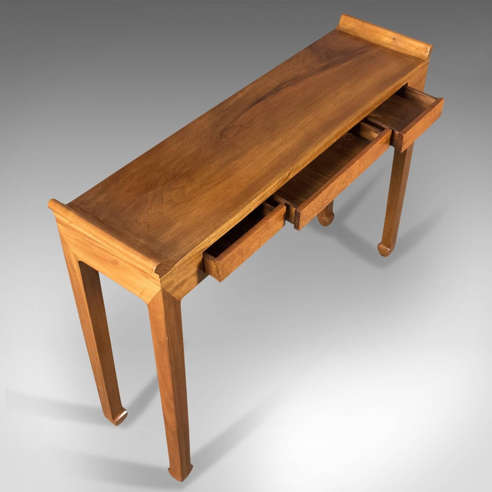 Mid-Century Modern Midcentury Hall Console Table, Oriental Alter Table in Cherry