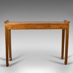 Midcentury Hall Console Table, Oriental Alter Table in Cherry