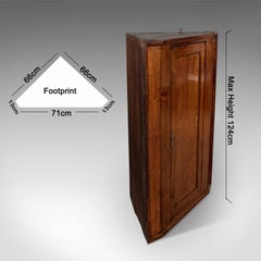 Antique Large Oak Corner Cabinet Cupboard, Georgian, circa 1800