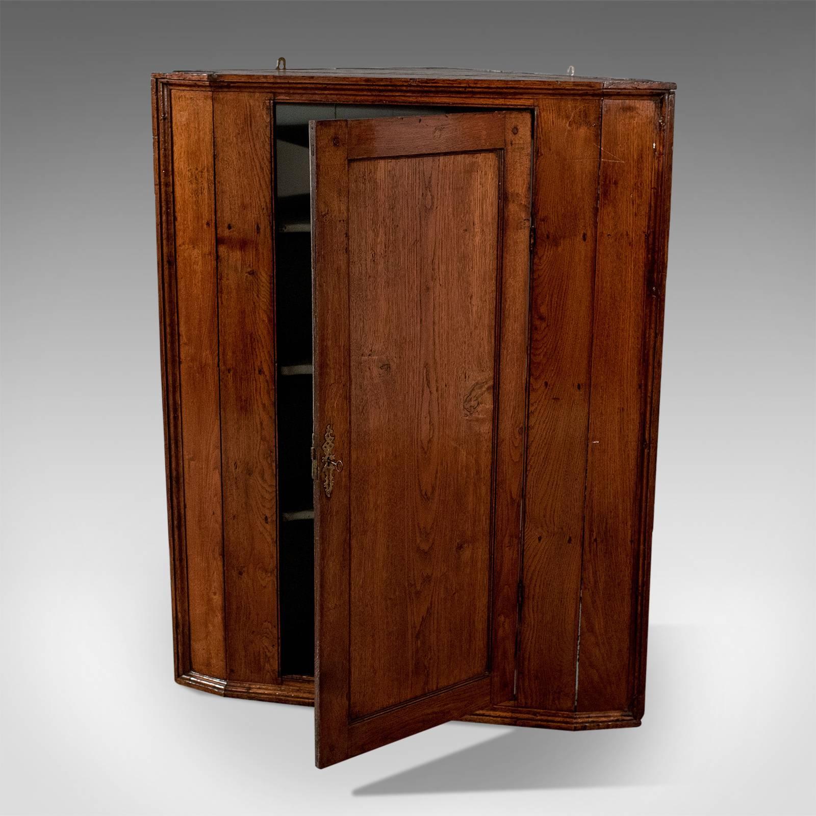 Antique Large Oak Corner Cabinet Cupboard, Georgian, circa 1800 2