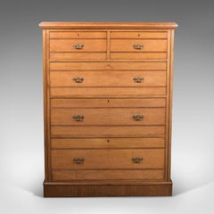 Late Victorian Antique Tallboy, 19th Century English Chest of Drawers