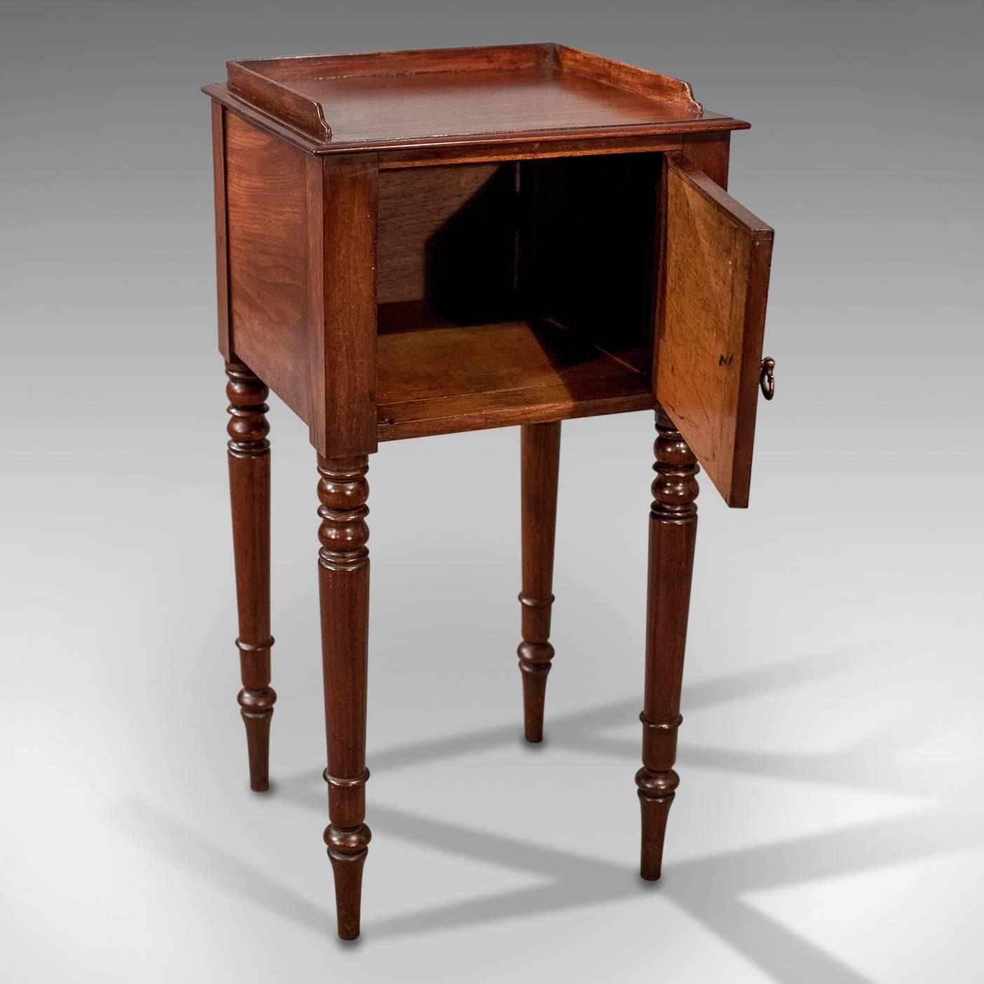 Bedside Cabinet Nightstand Pot Cupboard Mahogany Georgian English, circa 1800 1