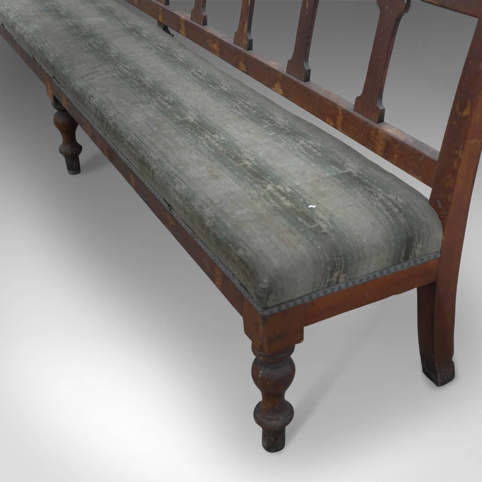 Early 20th Century Antique Very Large Railway Station Railwayana Bench Seat, Victorian, circa 1900