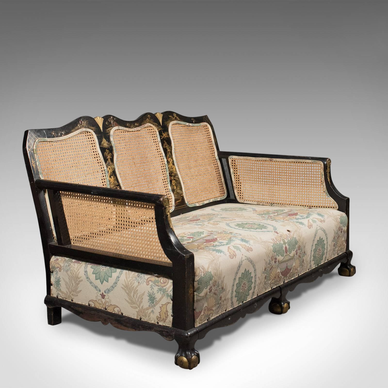 English Aesthetic Movement Antique Conservatory Suite, Chinoiserie Bergere, circa 1890
