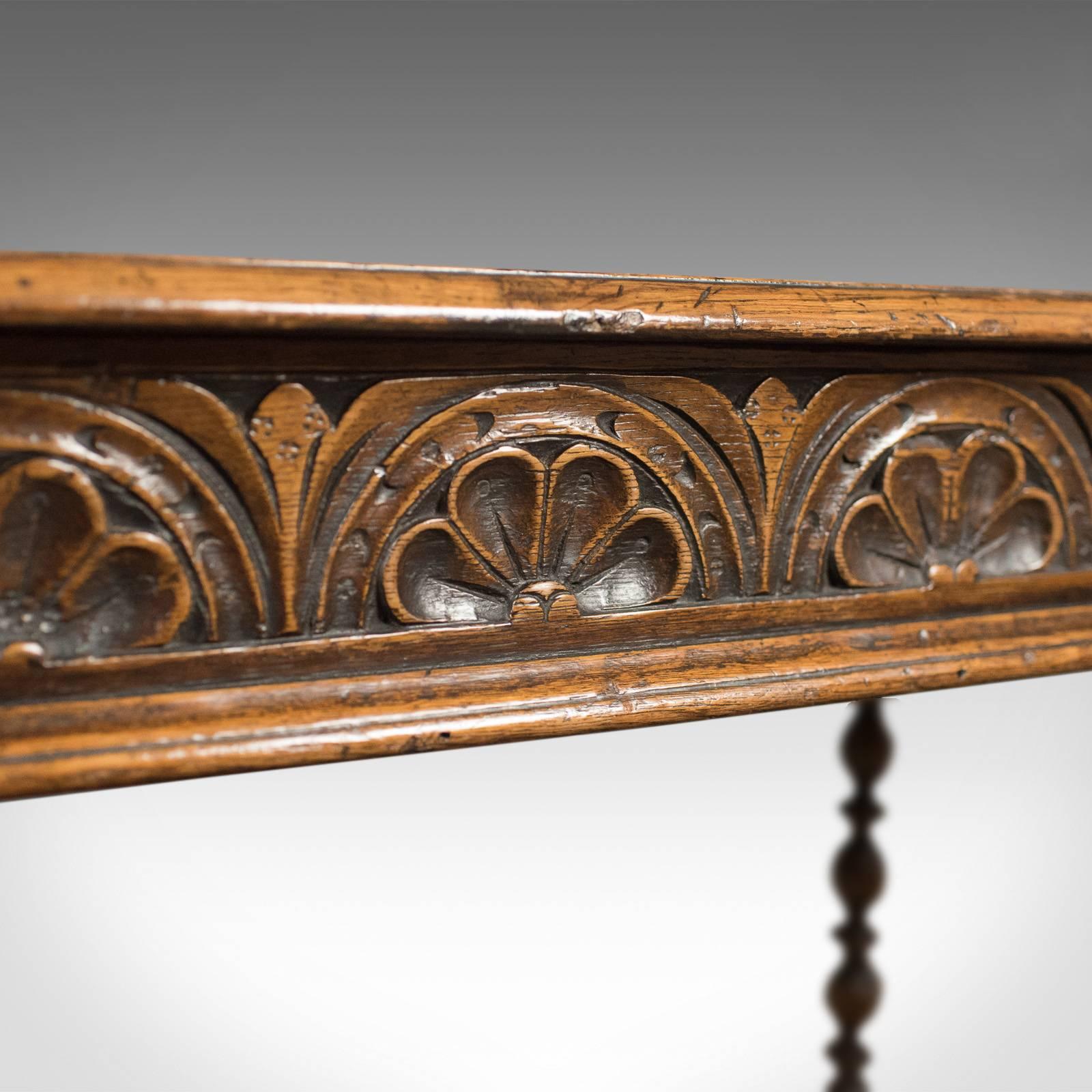 Georgian Antique Side Table, English, Oak, circa 1780 4