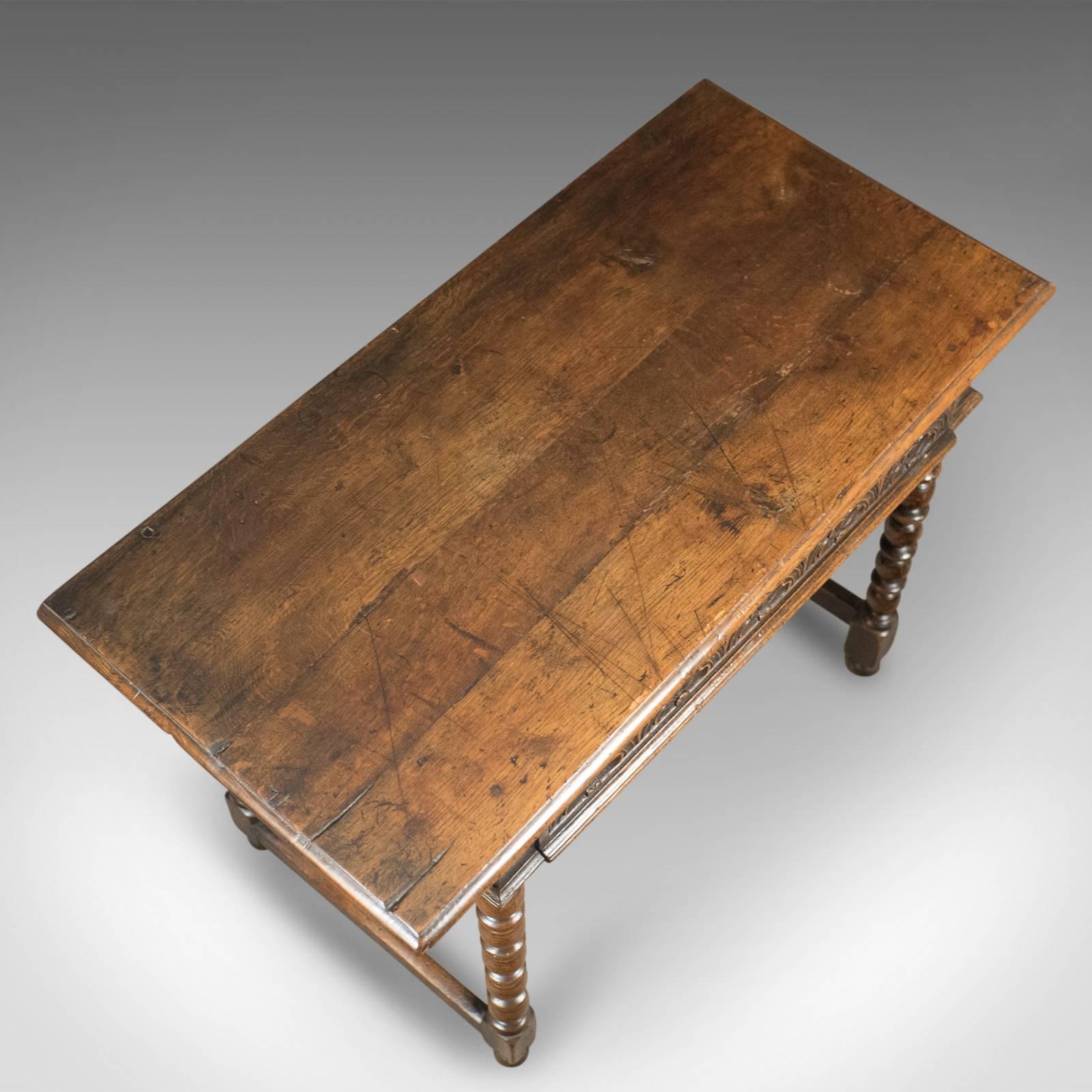 18th Century Georgian Antique Side Table, English, Oak, circa 1780