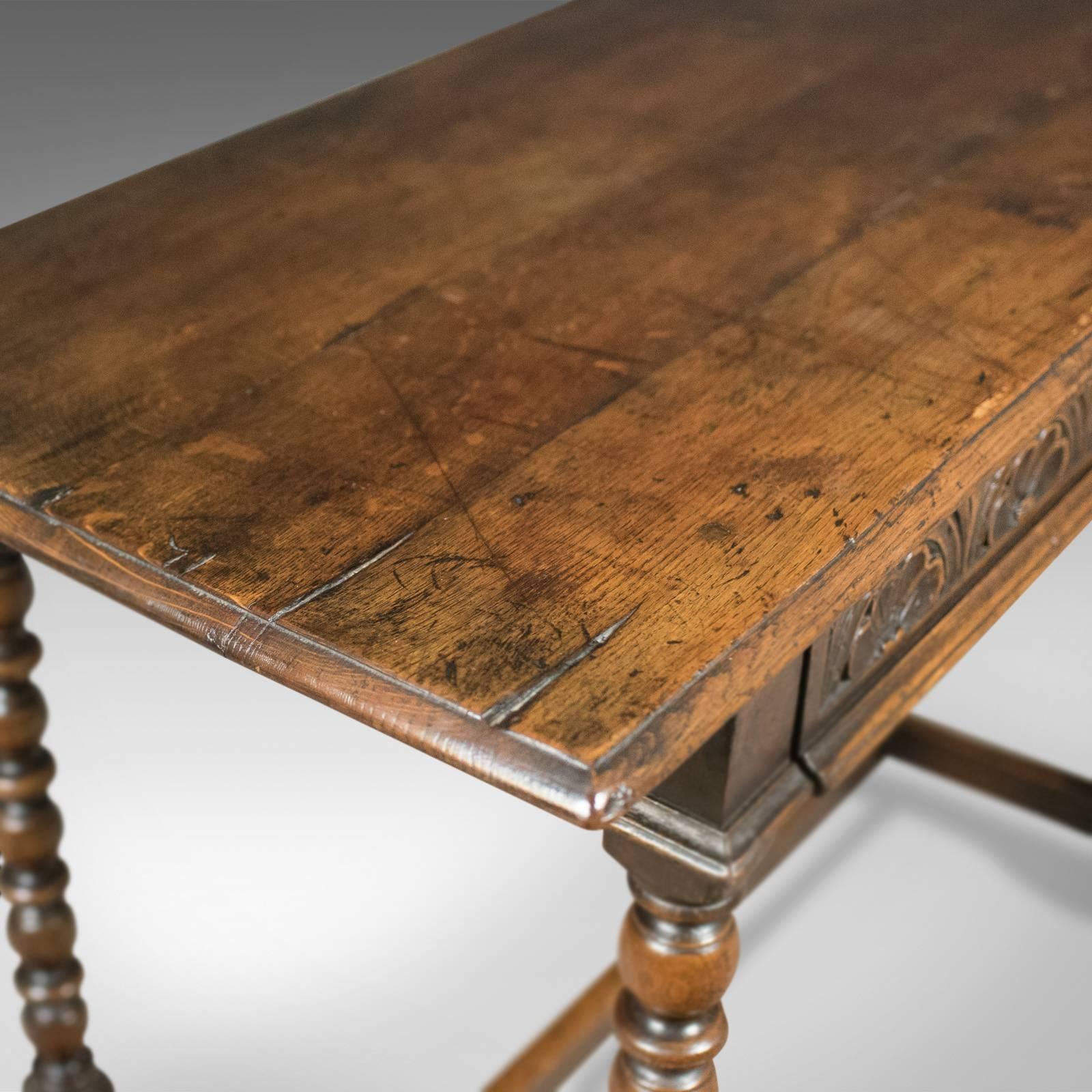 Georgian Antique Side Table, English, Oak, circa 1780 1