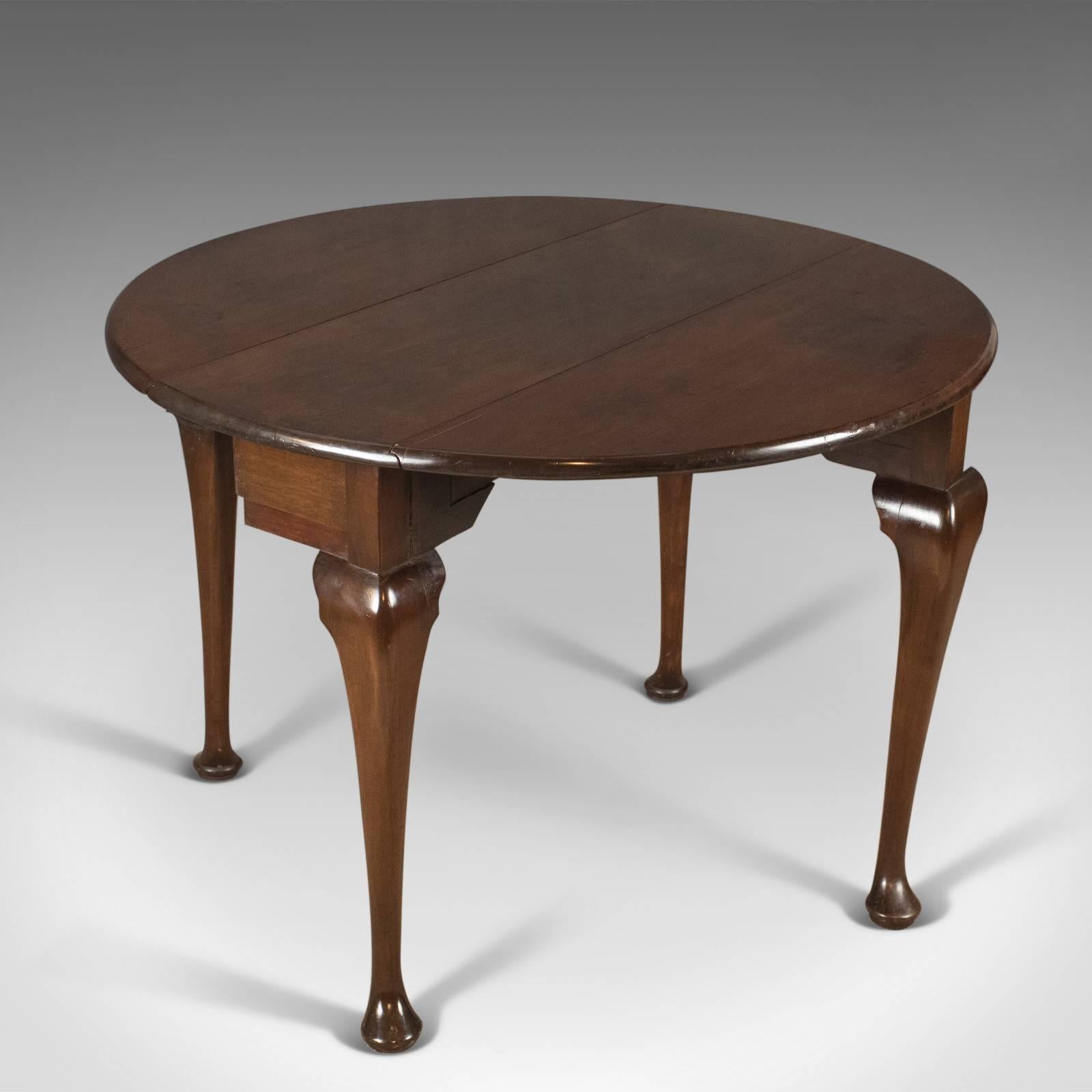 Antique Drop Flap Dining Table, Mahogany, English, Early Georgian, circa 1740 In Good Condition In Hele, Devon, GB