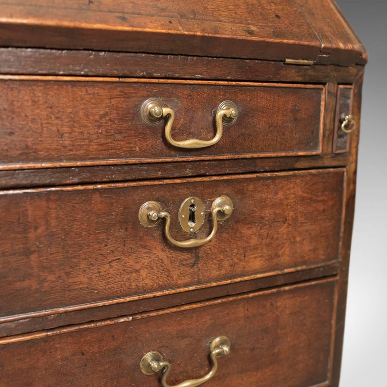 Antique Bureau With Secret Drawers English Oak Desk Georgian Antique Bureau With Secret Drawers English Oak Desk Georgian Circa 1720 For