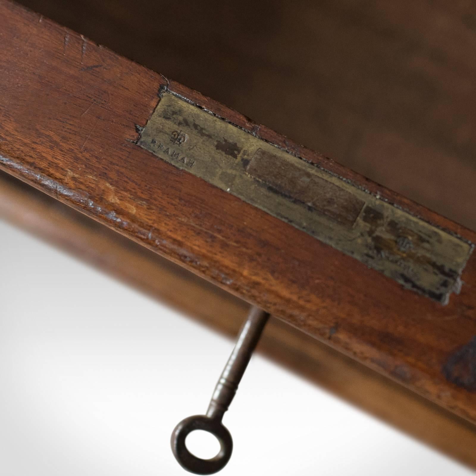 Large Antique Pedestal Desk, English, Partners, circa 1860 4