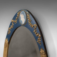 Victorian Antique Wall Mirror, Giltwood and Gesso Frame, Jasperware Plaque