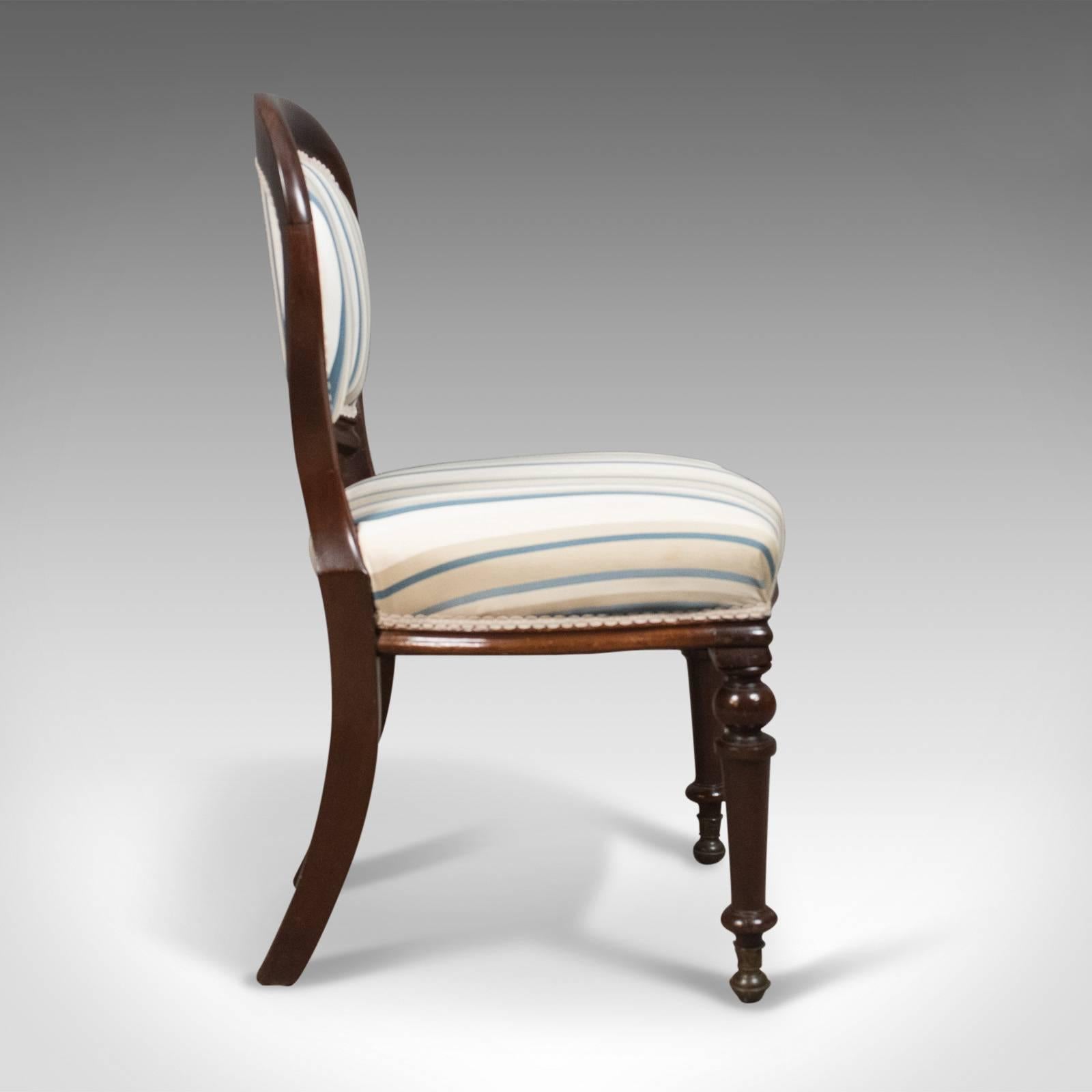 19th Century Set of Six Antique Dining Chairs, English, Victorian, Mahogany, circa 1860
