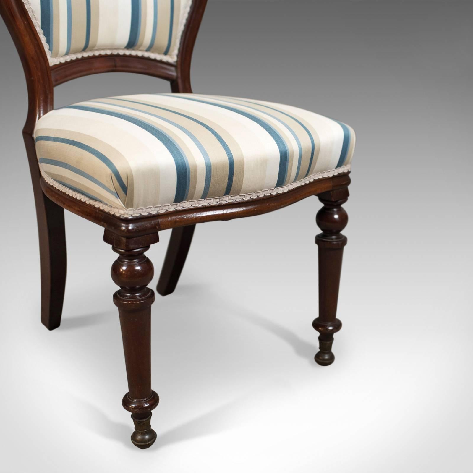 Set of Six Antique Dining Chairs, English, Victorian, Mahogany, circa 1860 2
