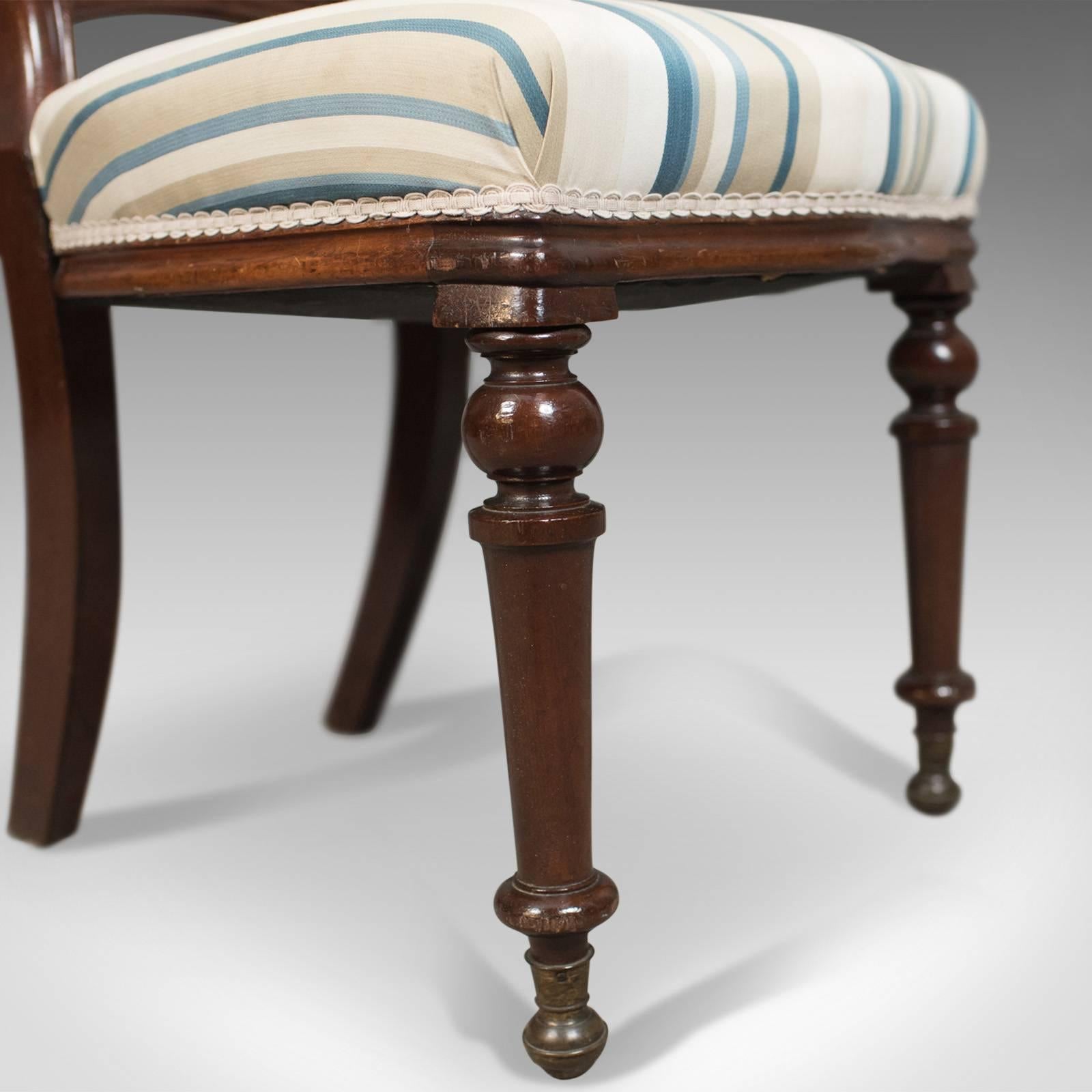 Set of Six Antique Dining Chairs, English, Victorian, Mahogany, circa 1860 4