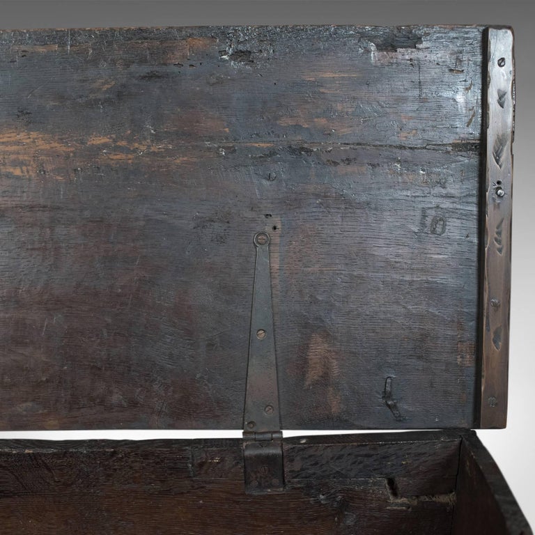 Antique Coffer, Early 18th Century Trunk, English Oak Sword Chest ...
