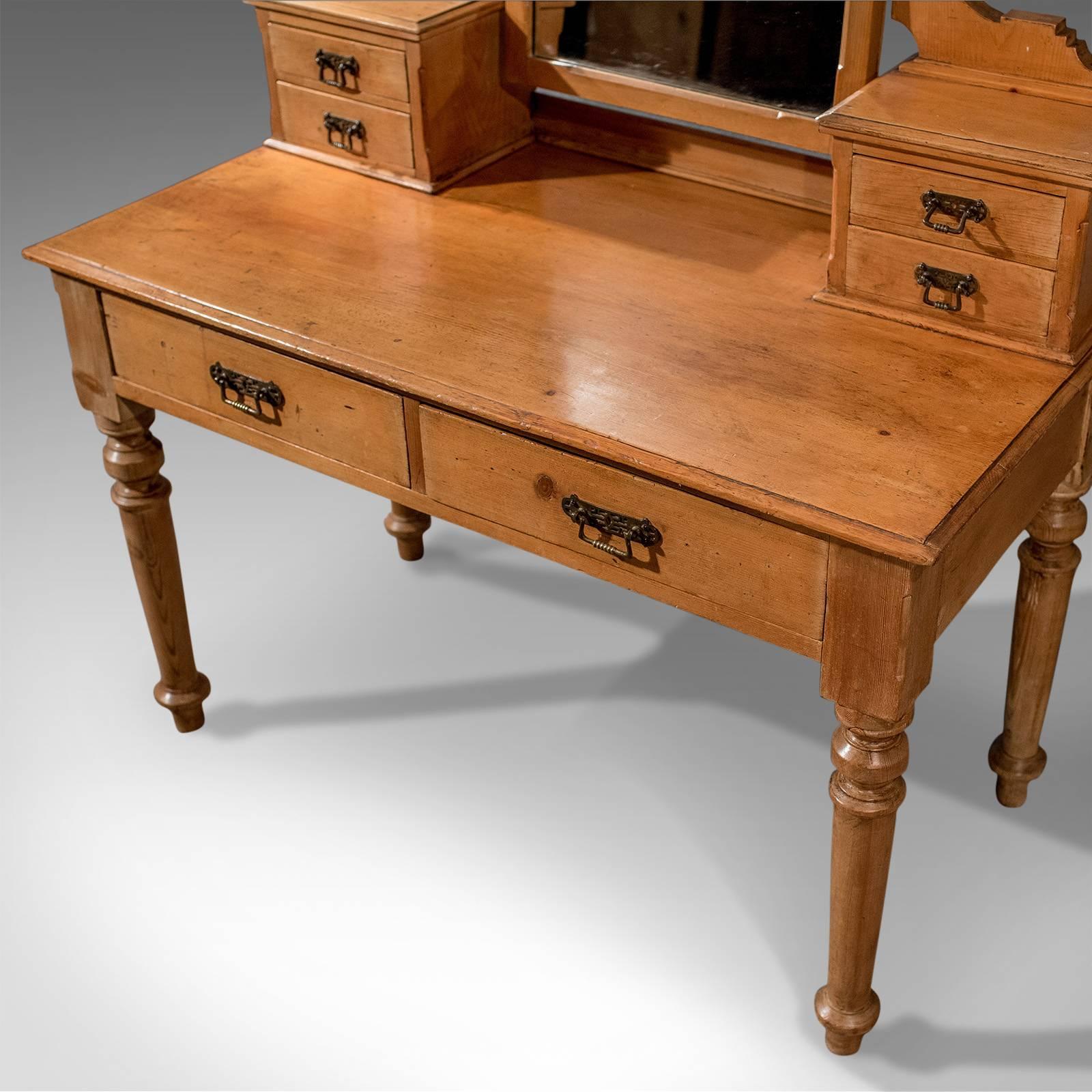victorian pine dressing table