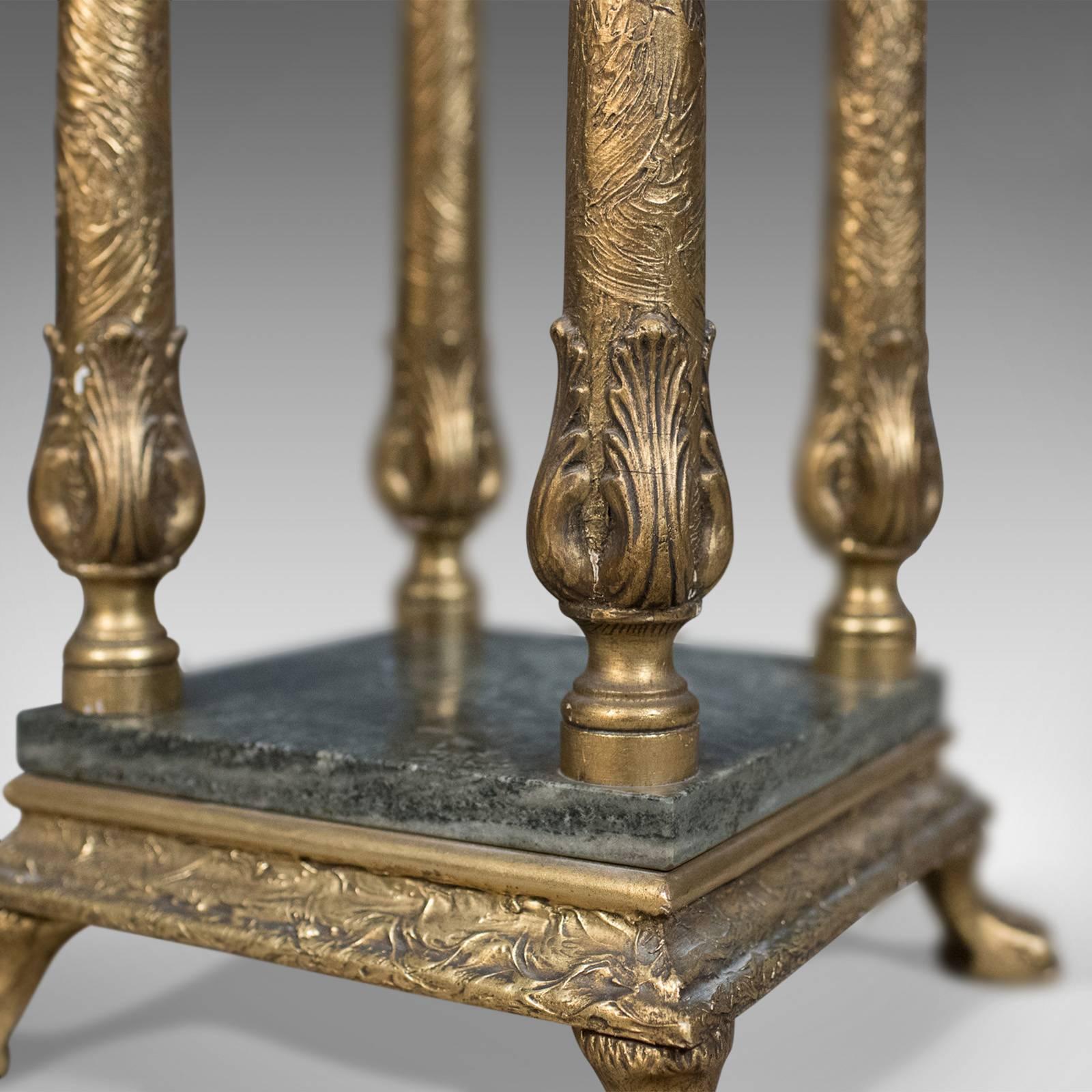 French Antique Pedestal, Marbled Plant Stand, Ormolu, circa 1900 In Good Condition In Hele, Devon, GB