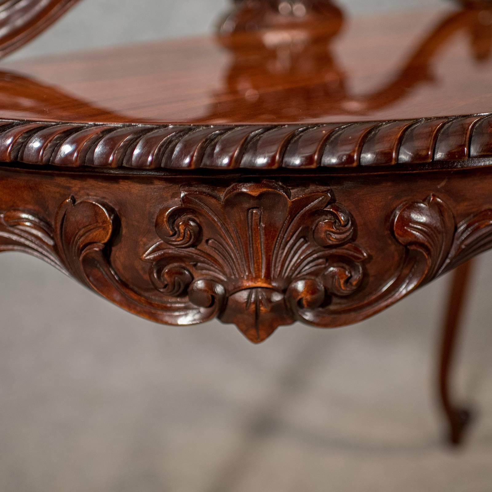 Demilune Mahogany Console Table, Late 20th Century in the Regency Form 6