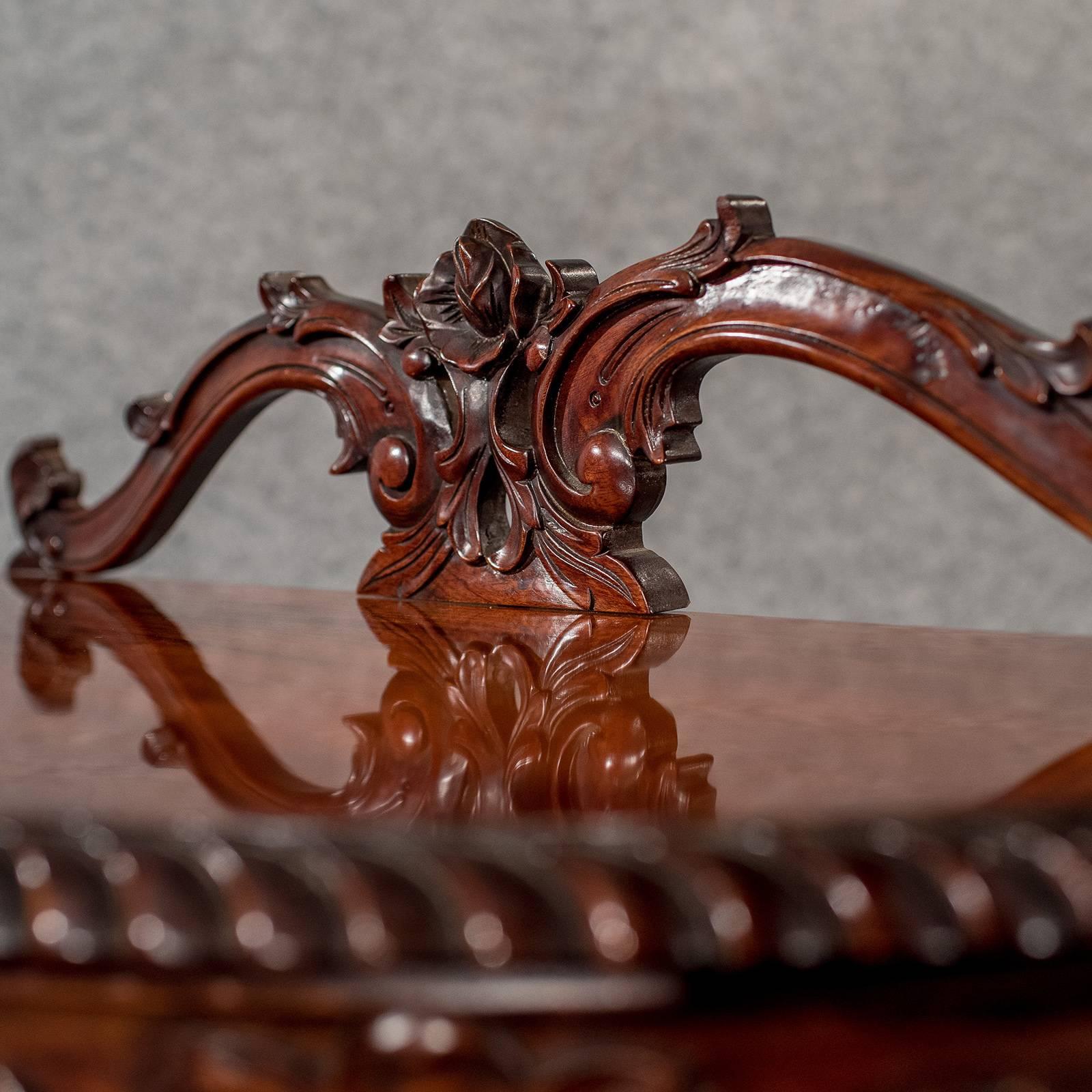 Demilune Mahogany Console Table, Late 20th Century in the Regency Form 4