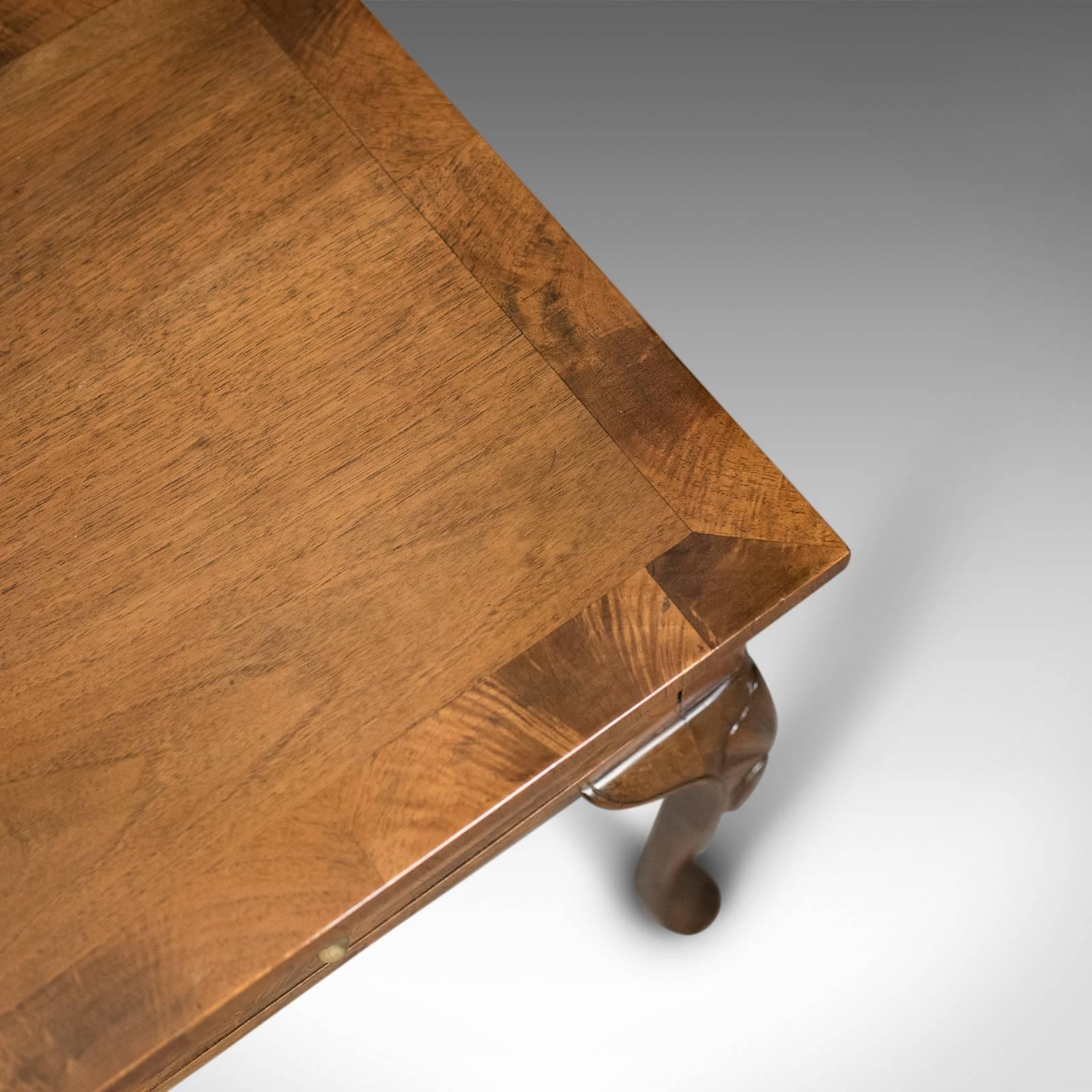 20th Century Edwardian Antique Side Table with Drawers, English, Walnut, circa 1910