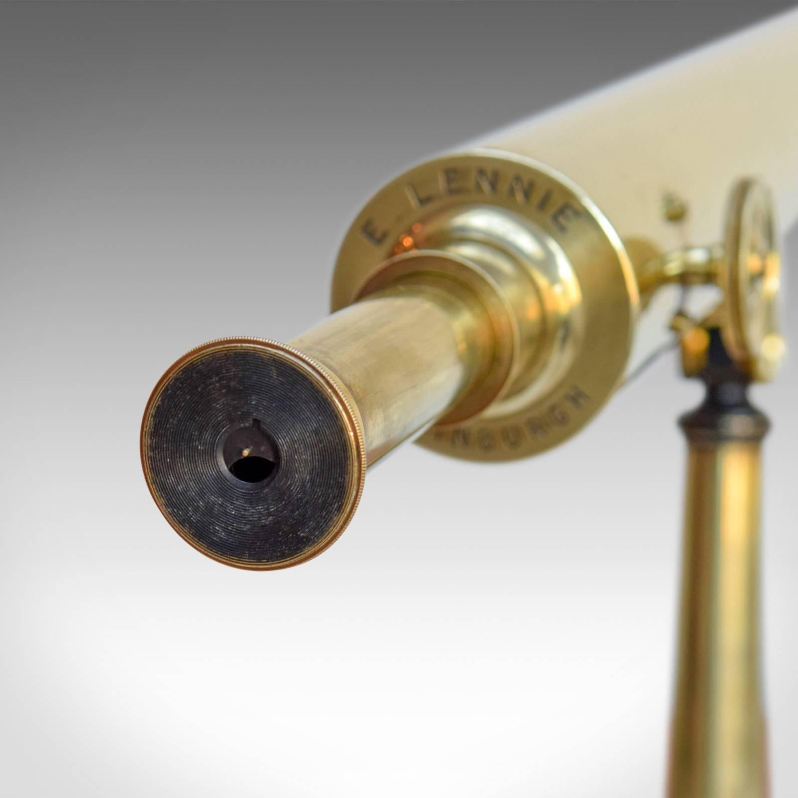 Victorian Antique Library Telescope, Terrestrial, Astronomical, Scottish E. Lennie