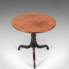 Antique Side Table, Circular, Georgian, Mahogany, Tea, English, circa 1800