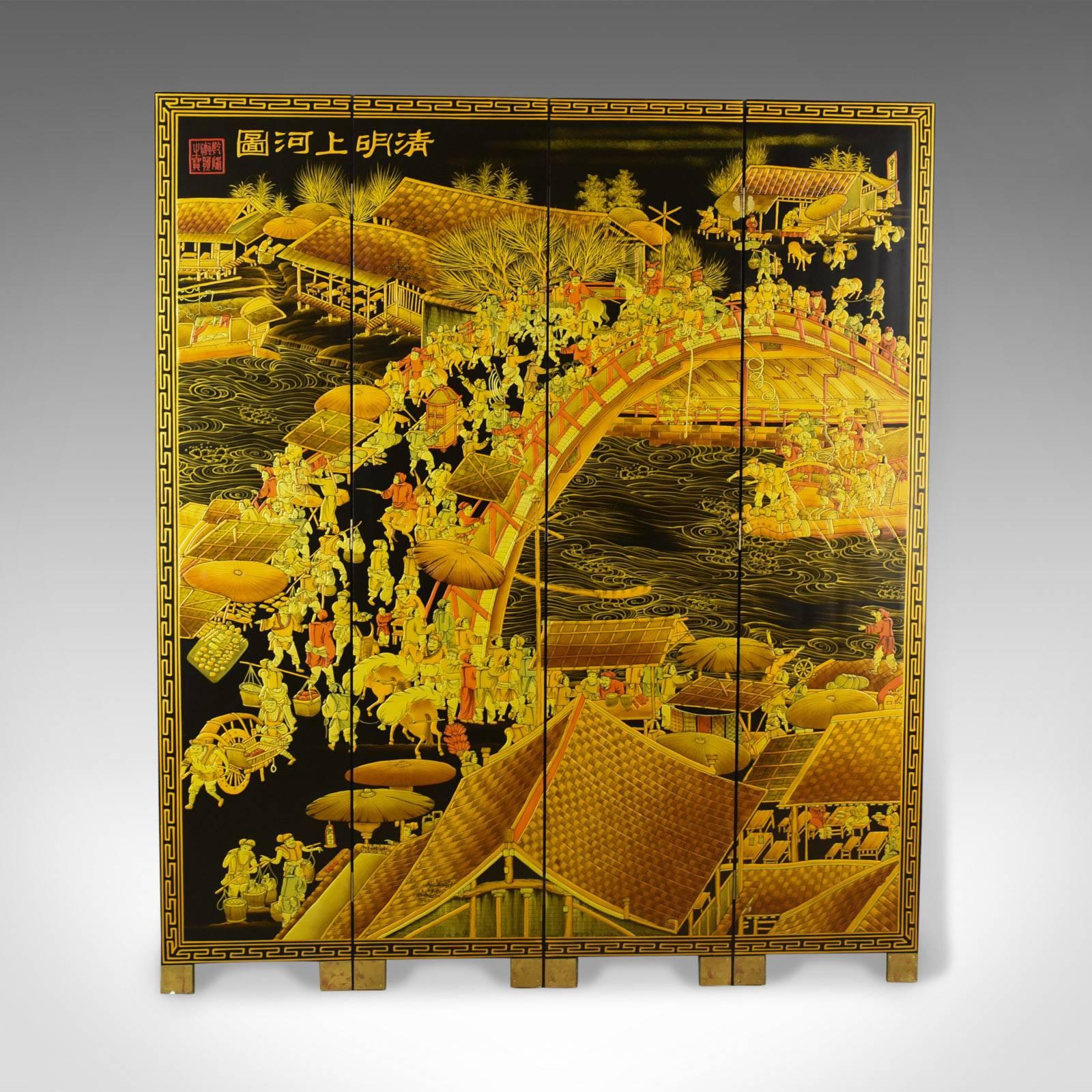 oriental folding screen