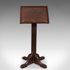 Antique Lectern in Pitch Pine, English Book Rest, circa 1900