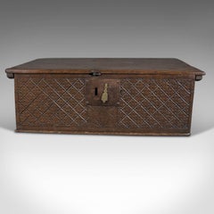 Antique Bible Box, English Oak Chest, circa 1700