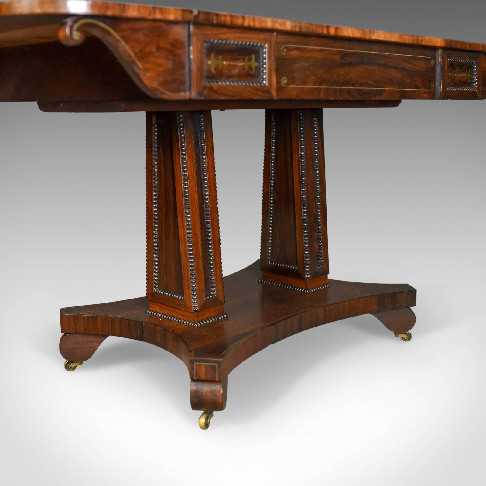 Antique Sofa Table Rosewood, English, Regency, Pembroke, circa 1820 5