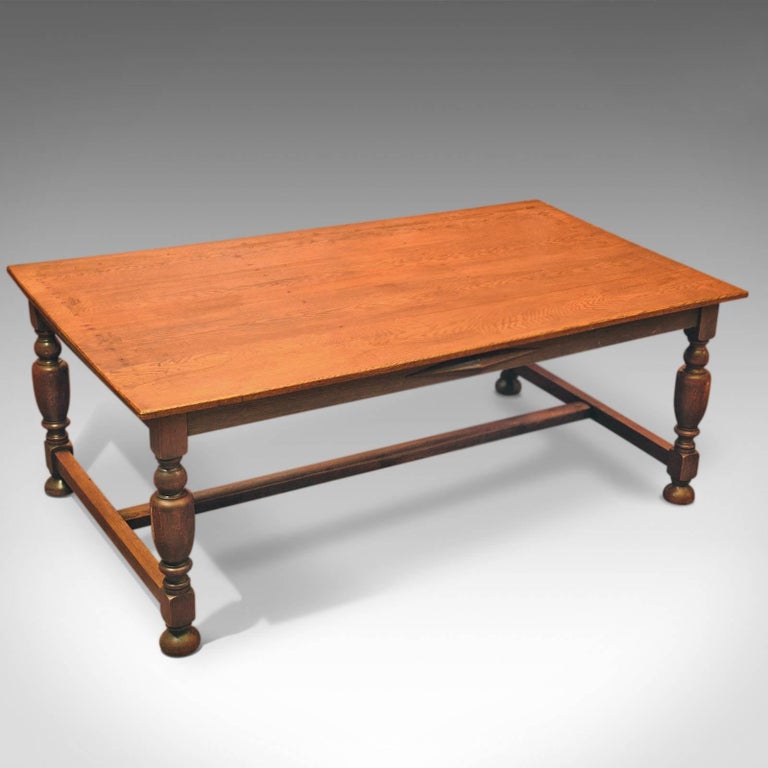 Large Antique Kitchen Table, Victorian Dining Oak, circa ...
