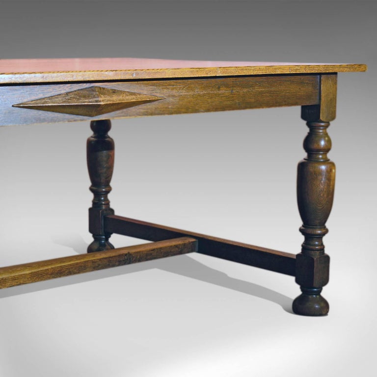 Large Antique Kitchen Table, Victorian Dining Oak, circa 1900 For Sale