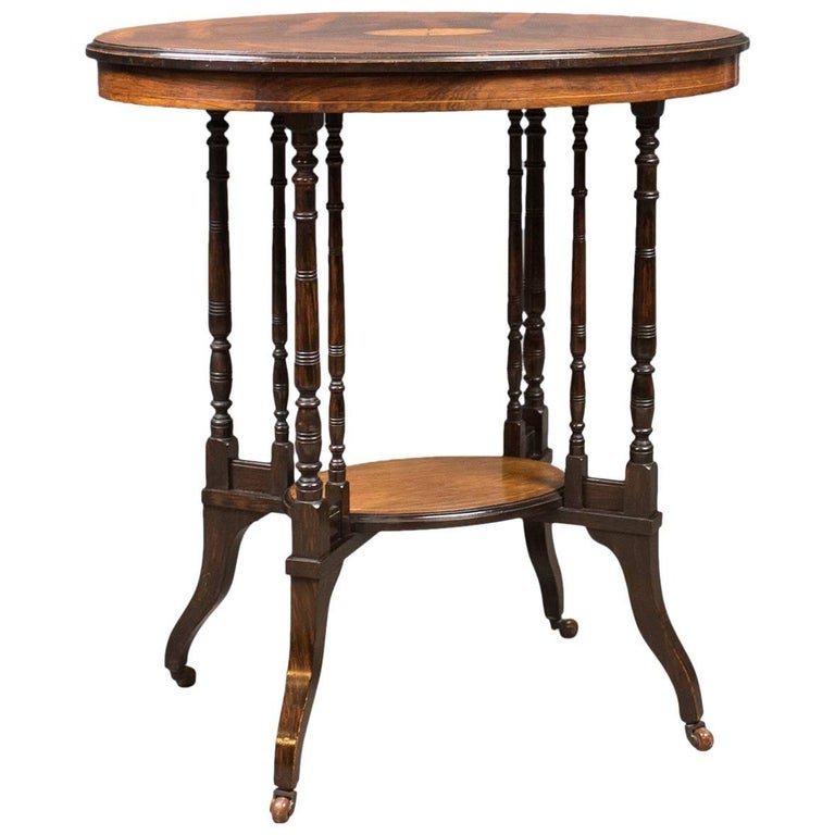 Antique Side Table, Victorian Rosewood, English, circa 1880 For Sale at