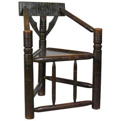 Antique Turners Chair, Victorian, Scottish, Oak, circa 1900