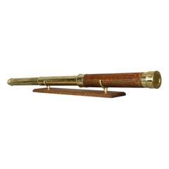 Used Telescope, Two-Draw, Mahogany, Brass, English, Georgian, circa 1780