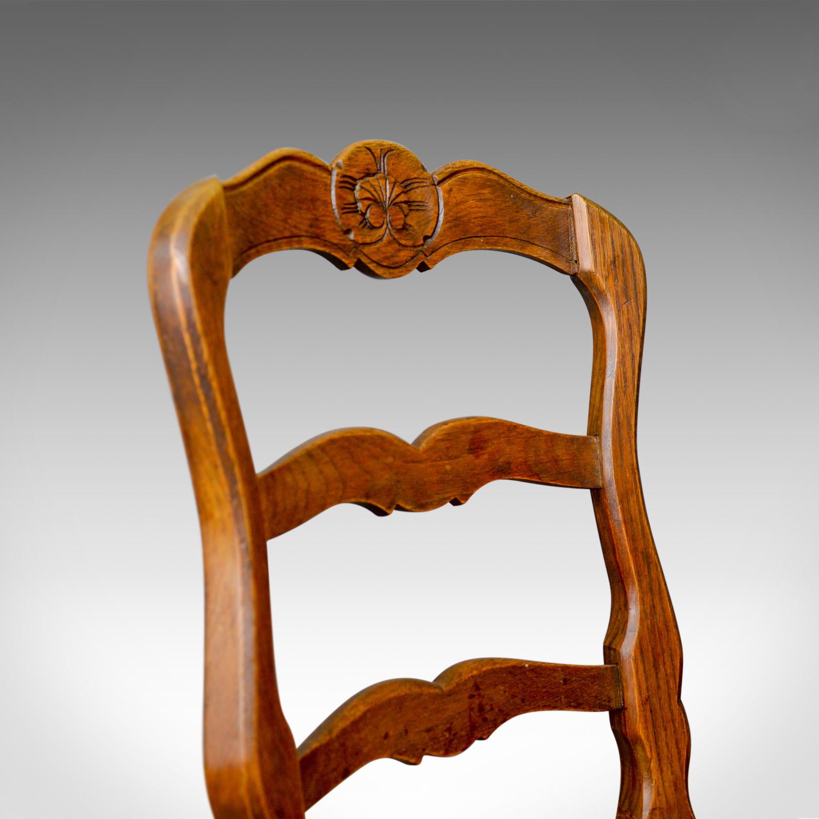 Set of Six Antique Kitchen Chairs, French Country Dining, circa 1910 at ...