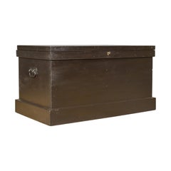 Antique, Campaign Chest, English, Ebonised, Mahogany, Trunk, circa 1880