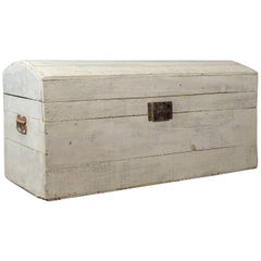 Antique Carriage Trunk, Painted, Pine, Victorian, Dome Topped Chest, circa 1890