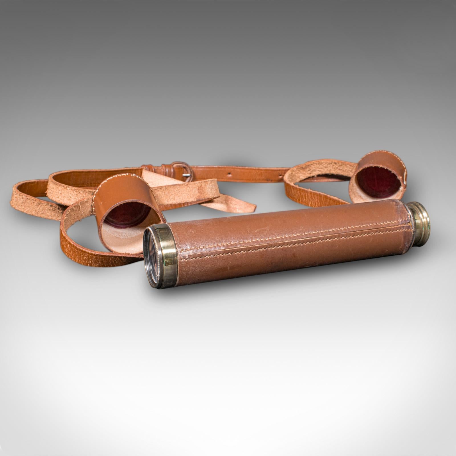 Mid-Century Modern Vintage 3-Draw Telescope, English, Navigation, Astrological, Broadhurst Clarkson For Sale